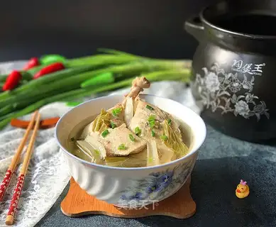 Duck leg pickles soup