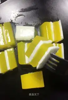 Mango milk at the bottom