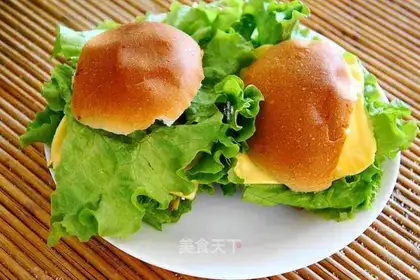 Fried steak burger