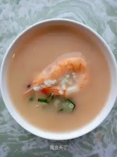 Autumn shrimp congee