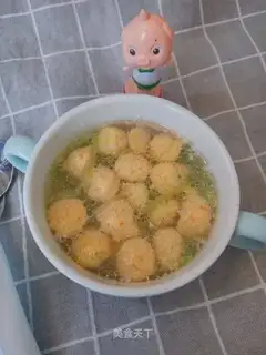 cucumber chickenball soup