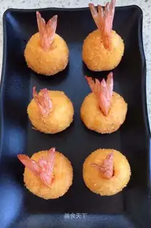 Gold rice shrimp ball