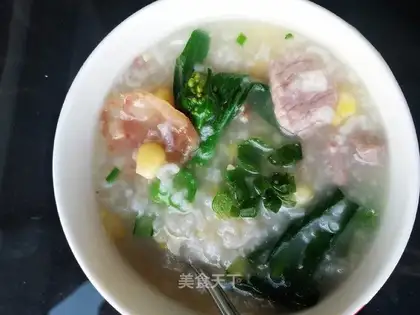 Vegetable skinny sausage congee