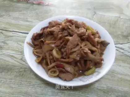 Mushroom fried meat