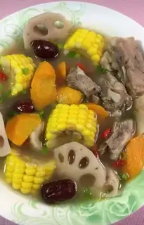 Corn lily steak soup