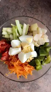 Vegetable egg salad