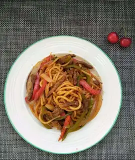Black pepper willow pasta