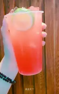 Pink summer watermelon juice