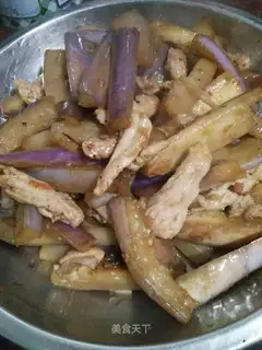 Meat and eggplant