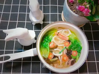 Shrimp-headed vegetable oatmeal