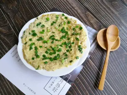 Potato cakes onions