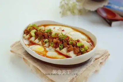 Tofu tofu steamed eggs
