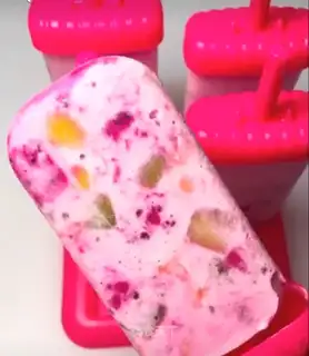 Fruit and ice cream