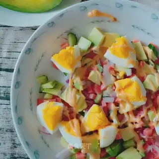 New salad with butter