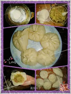 Chinese cabbage and meat buns