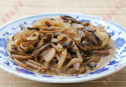stir-fried shredded eel with onion