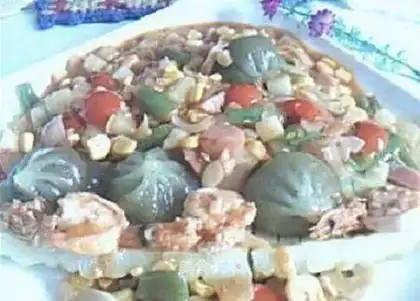Tiannu scattered flowers and bitter gourd boat