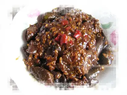 Double-bean minced pork and eggplant