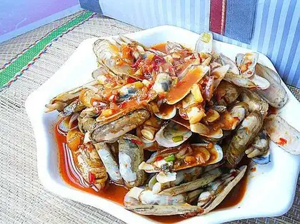 stir-fried razor clams