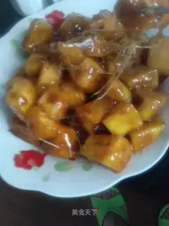 Pulled sweet potatoes