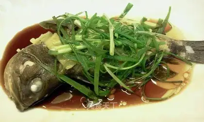 Steamed spotted fish