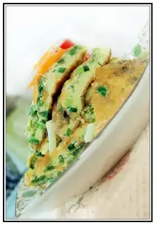 Chicken and leek egg cake