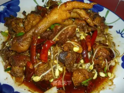 Chili chicken with red oil