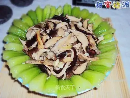 Stewed rapeseed with mushroom