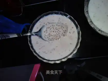 Cocoa milk sago
