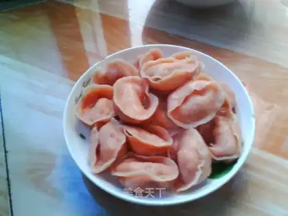 Pink Yuanbao Dumplings