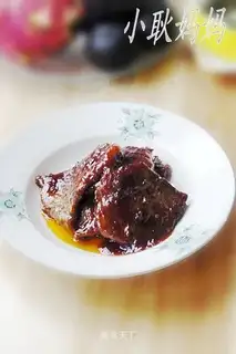Sliced pork slices in oyster sauce