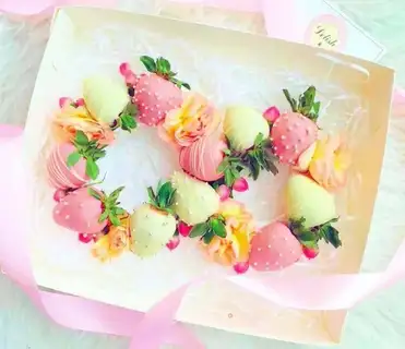 ins strawberry digital cake