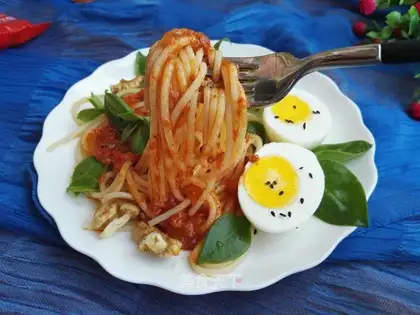 Peach pasta