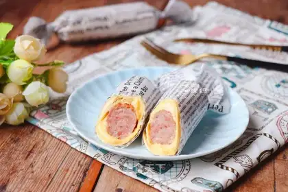 Scrambled sausage toast