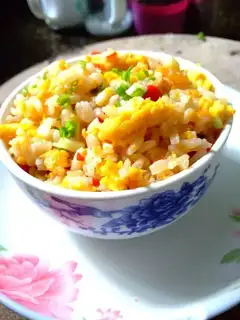 Pretzels and fried rice