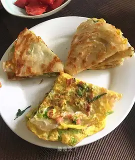 A ham and veggie cake