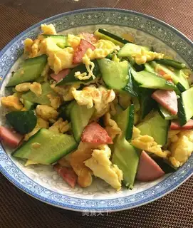 cucumber fried eggs