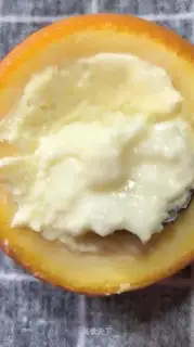 Orange steamed eggs