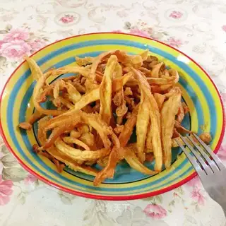 Fried sea mushrooms