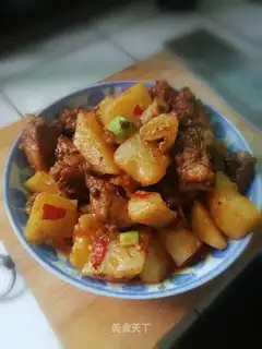 Potato burn ribs