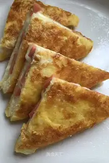 Fried ham cheese toast
