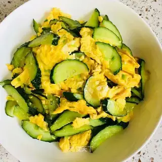 cucumber fried eggs