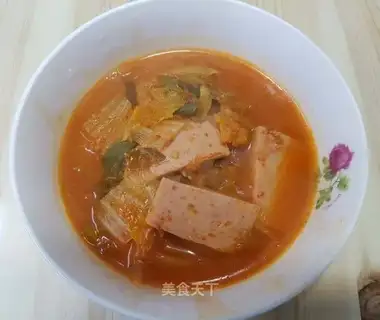 Korean ham pickles soup