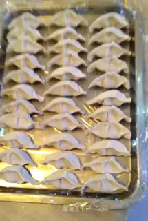 Three fresh dumplings