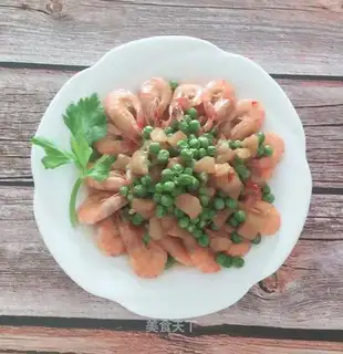 Peas radish shrimp