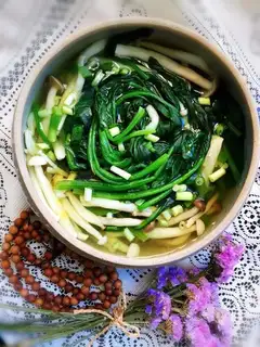 Spinach mushroom soup