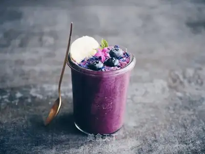 Wild blueberry Zia seed pudding