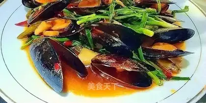 Fry mussels