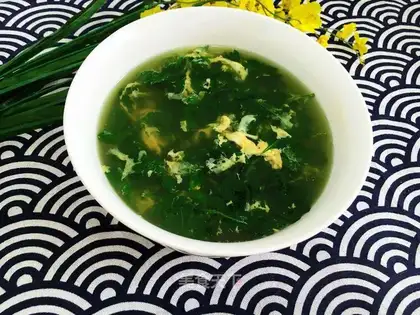 Juice and egg soup