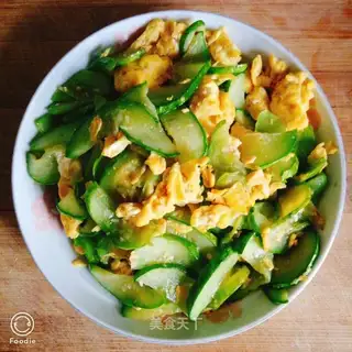 cucumber fried eggs